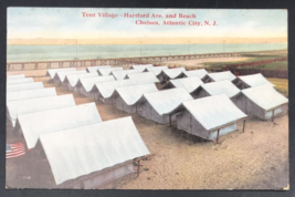 1907s Tent Village Hartford Ave &amp; Beach Chelsea Atlantic City NJ Postcard - £10.94 GBP