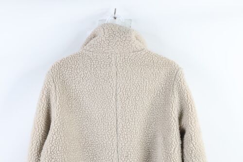 Patagonia Womens Medium Distressed Deep Pile Fleece Divided Sky Jacket Beige Item image 10