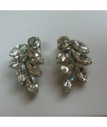 Weiss Faceted Prong Set Rhinestone Clip-on Earrings - £67.42 GBP