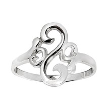 Chic Modern Swirls Band .925 Sterling Silver Ring-8 - £13.48 GBP