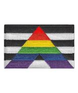 STRAIGHT ALLY FLAG IRON ON PATCH 3" 7.6 cm Applique Gay Pride LGBTQ Awar... - $5.95