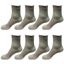 Lot 8 pairs Mens Classic Fashion Cotton Casual Solid Crew Dress Socks Size 6-10 - £11.95 GBP