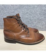 Thursday Boot Co Mens Captain Brandy Brown Leather Cap Toe Lace up Boots... - $173.65 CAD