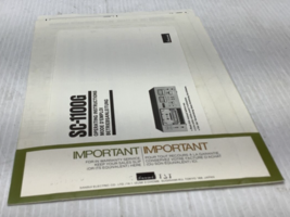 Vintage Original Sansui SC-1100G Manual Schematic diagram Warranty packet - £21.93 GBP