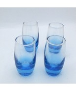 Set Of 4 Blue Ombre Shot Glasses - Carnival Glass Style 3.5 Inches Tall ... - €11,79 EUR