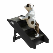 16 Inch High Foldable Wooden Pet Dog Puppy Stairs 3 No Slip Steps Up To ... - £70.33 GBP