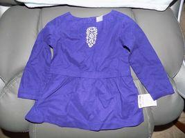 Carter’s Purple Long sleeve W/Embroidered White Flowers Shirt Size 18 Mo... - $16.20