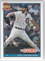 M) 1991 Topps Baseball Trading Card - Paul Assenmacher #12 - $1.97