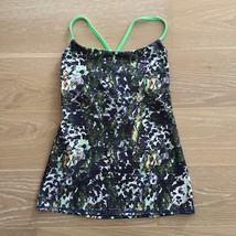 Lululemon Dancing Warrior Tank Top Floral Sport Purple/Green Pistachio S... - $831.77 MXN