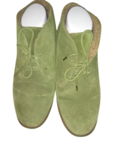 Eddie Bauer Valerie Olive Green Suede Lace Up Booties Chukka Womens Size 9.5 Med - £16.91 GBP