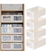 Linen Closet Organizers And Storage, 4 Pack Closet Storage Bins Linen, S... - $39.98