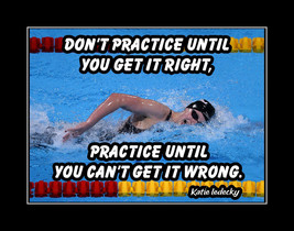 Katie Ledecky Swimming Practice Motivation Poster Print Swimmer Inspiration Gift - $22.99+
