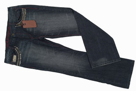 NEW Vintage $180 Antik Denim Heritage by Philippe Naouri Jeans! 38 Beads Leather - £63.03 GBP