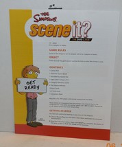 2009 Screenlife The Simpsons Scene it DVD Board Game Replacement Instruc... - $4.93