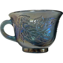Vtg Indiana Blue Carnival Glass Replacement Punch Cup Harvest Grape - $9.99