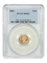 1862 G$1 PCGS MS63 - $891.19