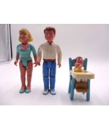 Fisher Price Loving Family Dollhouse Figures Dolls Mom Dad  Baby and Hig... - $47.52