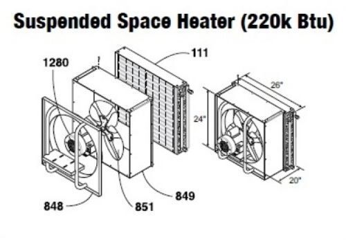 Central Boiler Parts (COMPLETE) Suspended/Hanging Space Heater (220 Btu) - $1,495.00