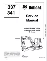 BOBCAT 337, 341 SERVICE MANUAL SN 6901080 - $15.00