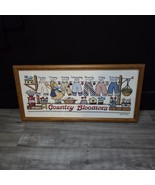 Vintage Counted Cross Stitch Completed Framed COUNTRY BOOMERS Wall Art - $118.34