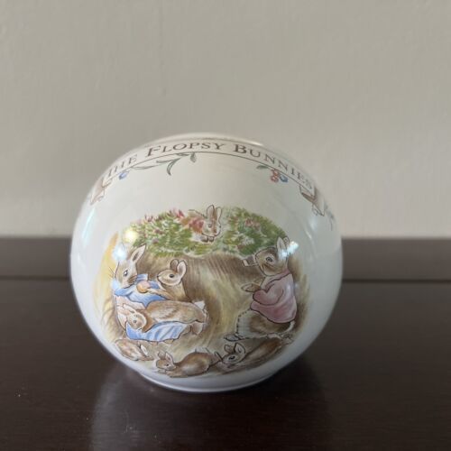 Beatrix Potter porcelain ￼The Flopsy Bunnies Piggy Bank Royal Albert - $22.28