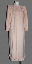 VTG Khwa Ruffle Neck Bottom Cuffs Upper Button Ribbon Lace Top Nightgown... - $29.99
