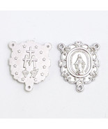 50pcs of Ornate Rosary Part Centerpiece Oval Miraculous Medal - $23.63