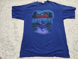 Vintage Disney Store Pocahontas Embroidered XL Shirt Single-Stitch Made USA Blue - $46.58