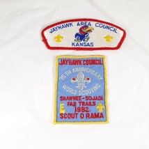 Boy Scouts Of America Jayhawk Council Kansas Shawnee 1982 Scout O Rama Patches - £21.56 GBP