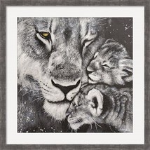 Lioness Framed Fine Art Print by Britt Hallowell with Rustic Grey Wood Frame - £317.17 GBP