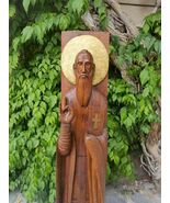Saint Clement of Ohrid, hand carved statue, 1950's handmade masterpiece statue  - $3,500.00