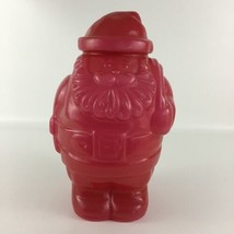 Vintage PackerWare Blow Mold Red Plastic Santa Claus Holiday Cookie Jar USA - £34.92 GBP