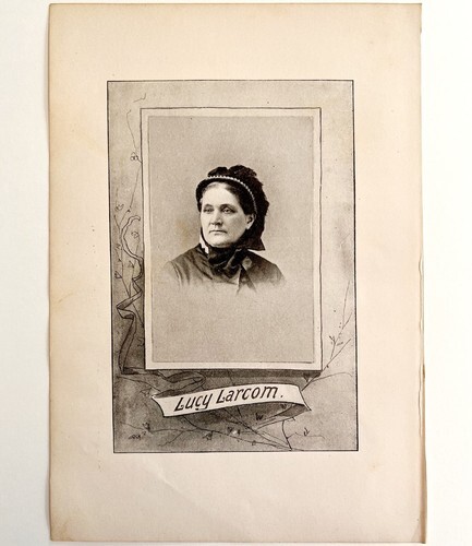 Lucy Larcom Portrait Victorian Print 1901 Woman History Ephemera DWP4C Item image 2