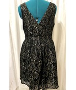 Minuet ModCloth Black And Gold Lace Party dress Prom Semi Formal Medium NWT - £25.28 GBP