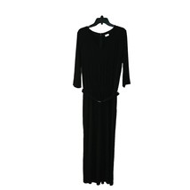 Chico&#39;s Travelers Black Belted Jumpsuit 3/4 Sleeve Sz 3 US size 16 - £69.60 GBP