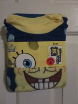 Nwt Spongebob Squarepants Boy&#39;s Size 4 Long Sleeve &amp; Pants 2-PC Sleepwear Set - £14.38 GBP