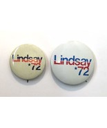 Lot of 2 1972 John V. Lindsay Presidential Campaign Button Pin Democrat ... - £7.90 GBP