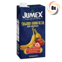 Full Box 8x Cartons Jumex Strawberry Banana Flavor Drink 64 Fl Oz Fast Shipping! - £57.46 GBP