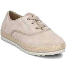 Timberland Womens Eivissa Sea Oxford Light Beige Leather Shoes Flats Lac... - $47.19