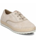 Timberland Womens Eivissa Sea Oxford Light Beige Leather Shoes Flats Lac... - $64.74 CAD