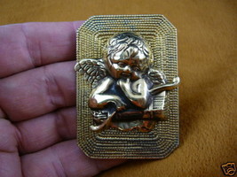 (b-ang-1B) Cherub Angel Cupid bow arrow love brass pin pendant jewelry angels - £18.33 GBP