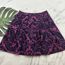 Boden Womens Sophia A-Line Skirt Sizr 10 Purple Blue Floral Pleated Pockets - £22.56 GBP
