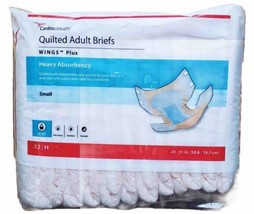 Cardinal Health Small Quilted Adult Briefs Wings Plus Heavy Absorbency 1... - $9.95