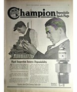 1919 CHAMPION SPARK PLUGS-Rigid Inspection-Toledo Ohio-14x10-Antique Pri... - $27.01 CAD