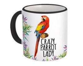 Crazy Parrot Lady : Gift Mug Macaw Bird Lover Tropical - £12.60 GBP