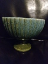 Vintage ROYAL HAEGER Pottery green teal Drip Glaze Planter Bowl MCM - $31.45