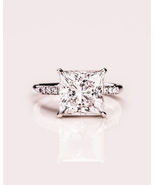 Princess Cut Moissanite Diamonds 925 Sterling Silver Engagement Ring  - $274.93 CAD