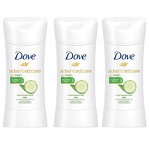 3-Pack NEW Dove Advanced Care Antiperspirant Deodorant, Cool Essentials, 2.6 Oz - £16.50 GBP