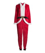 RED SANTA UNION SUIT PAJAMAS w Hood Mom Ugly Christmas Party Costume Lou... - $559.01 MXN