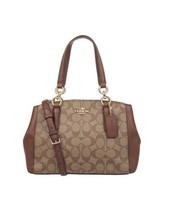 Coach NEW F58290 Mini Christie Carryall Satchel Handbag GOLD/KHAKI/SADDLE 2 - £91.08 GBP